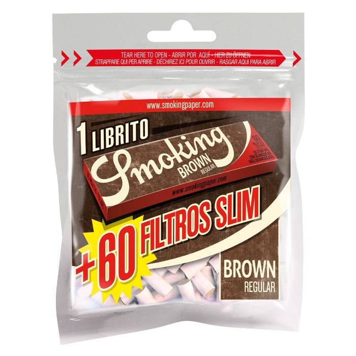 SMOKING FILTERS + ROLLING PAPERS BROWN