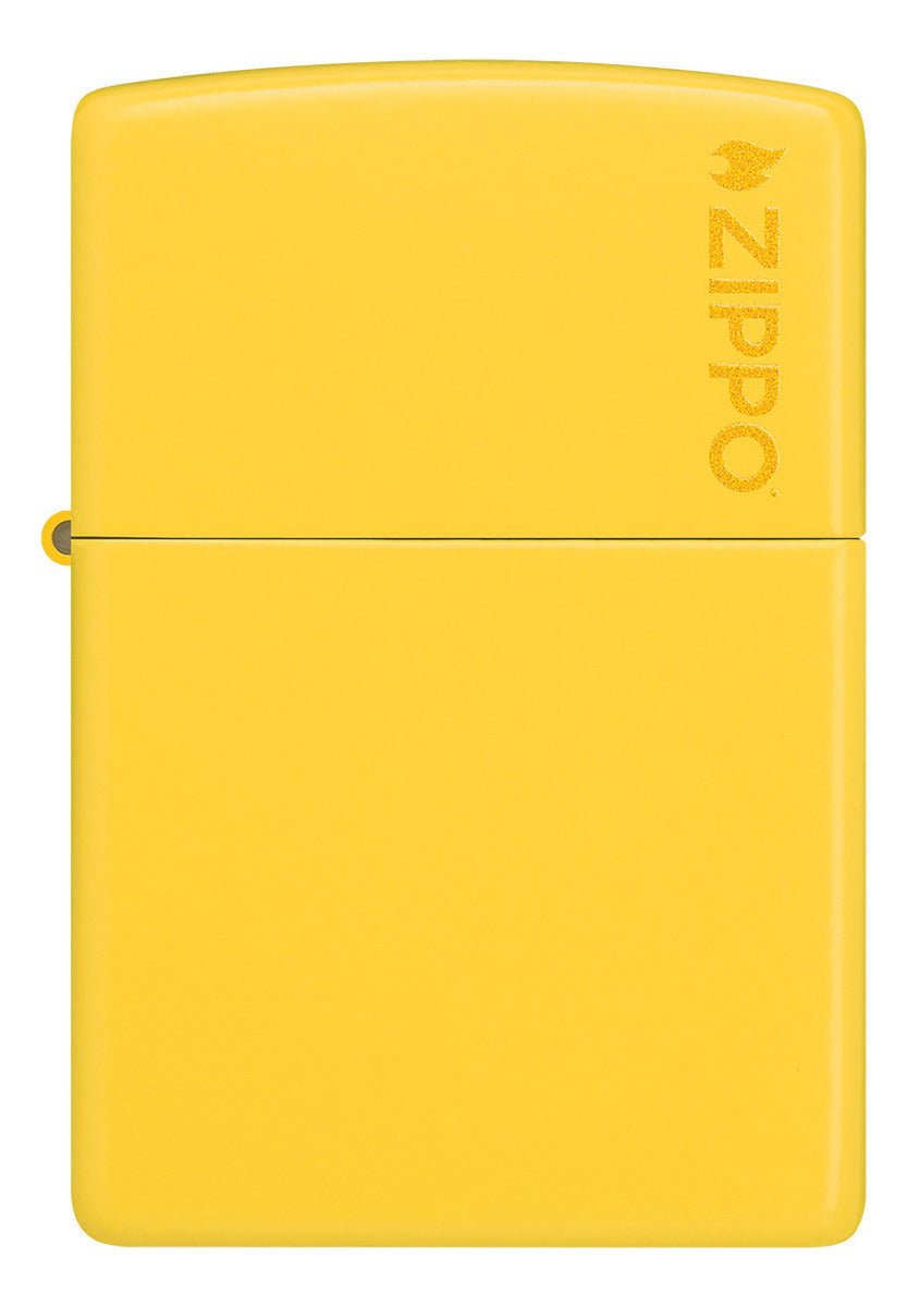 Zippo amarillo con logo
