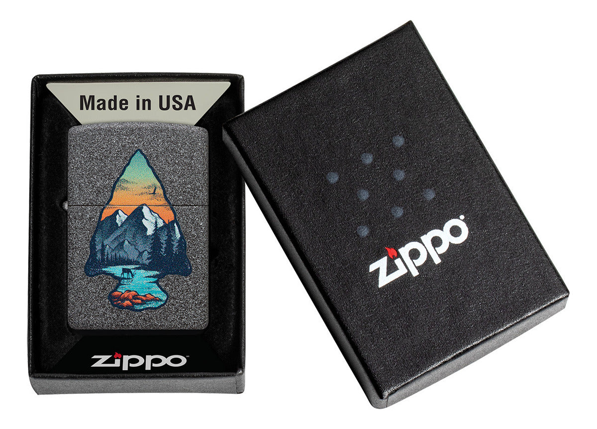 Zippo Montaña gris piedra