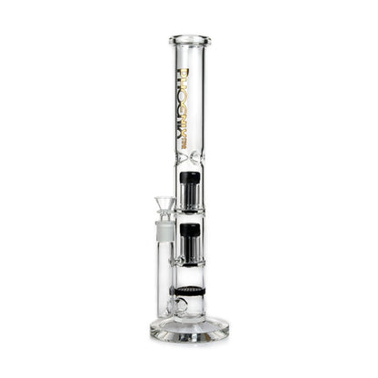 PHOENIX STAR Straight Bong Honeycomb & 6 Arms Perc 14''