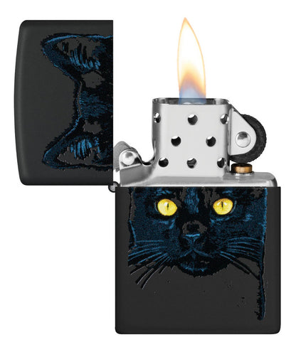 Zippo Gato Negro Mate Cod 48491