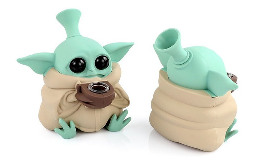 Baby Yoda Star Wars Mini Bong Pipa Silicon