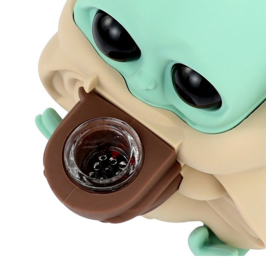 Baby Yoda Star Wars Mini Bong Pipa Silicon