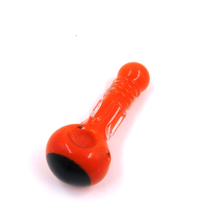 Orange spoon pipe with blue ball