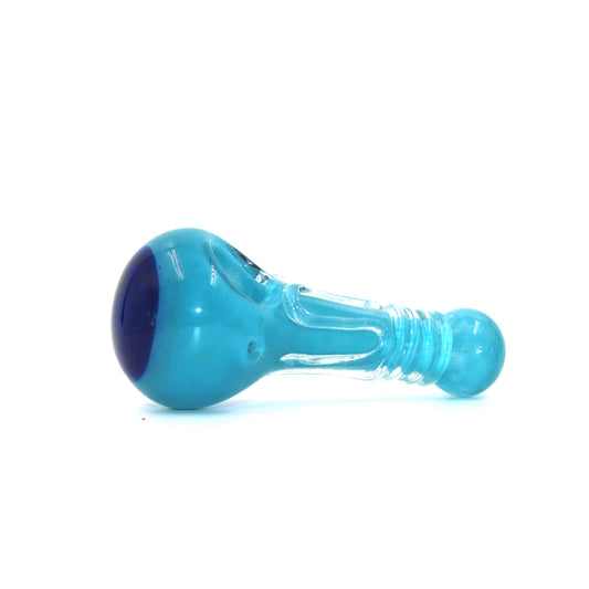 Blue spoon pipe with blue ball