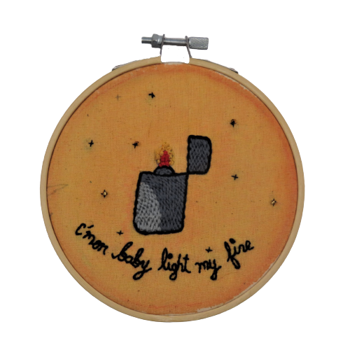 Bordado a mano C'mon baby...