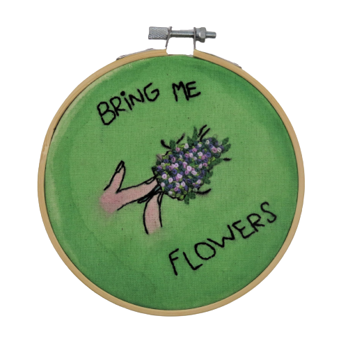 Bordado a mano Bring me flowers