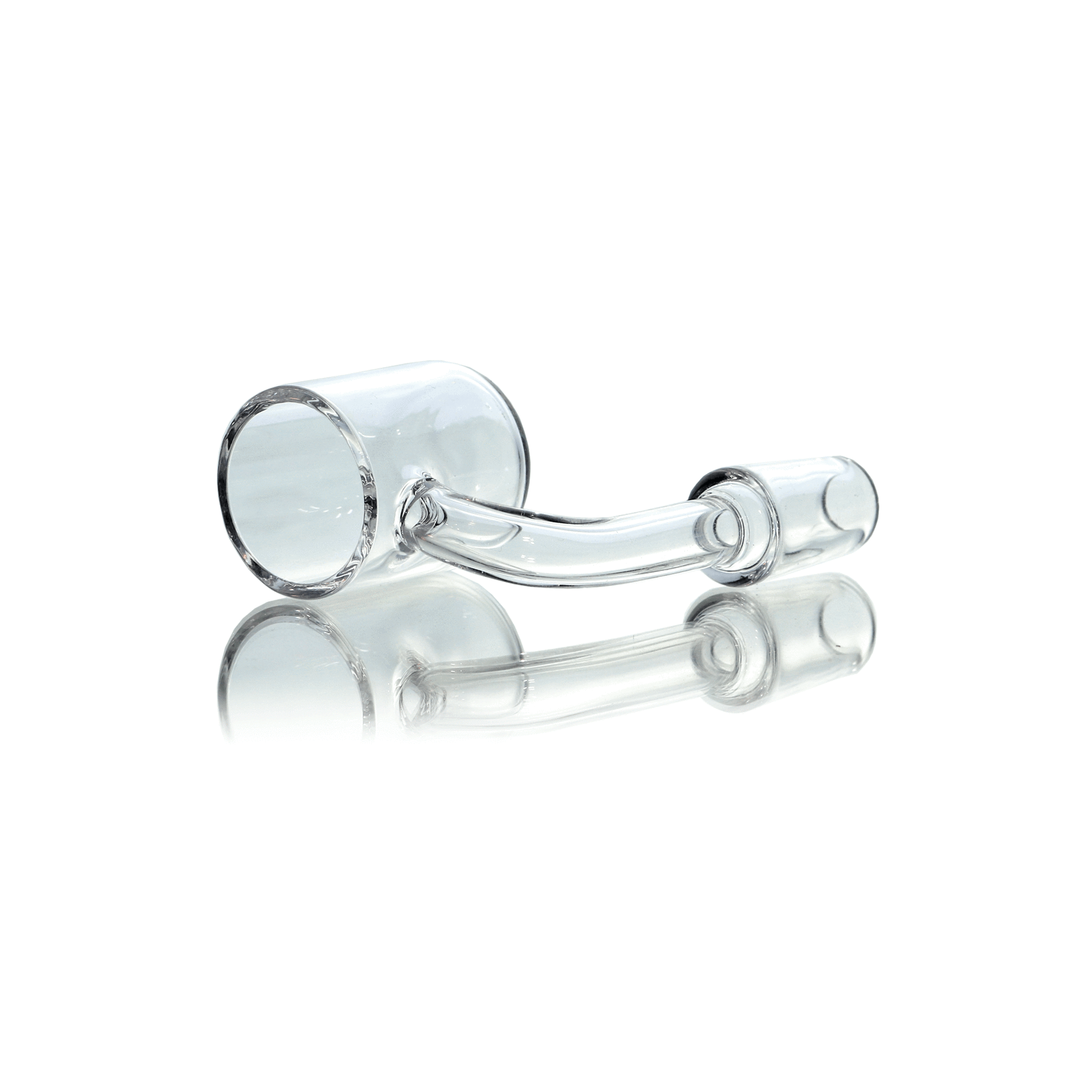 Banger de cuarzo superior plano de 25 mm - Parte inferior redondeada - Copa de inserción 14MM