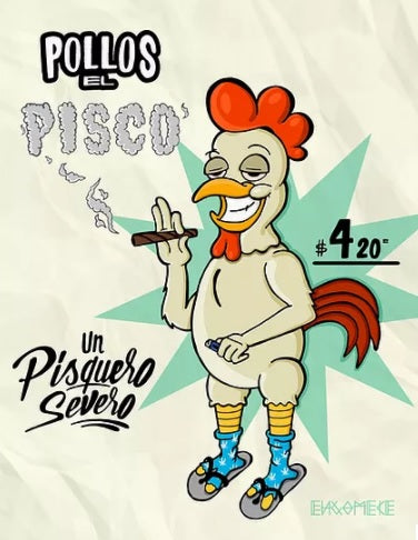 Ilustracion Engomence Pollo El Pisco