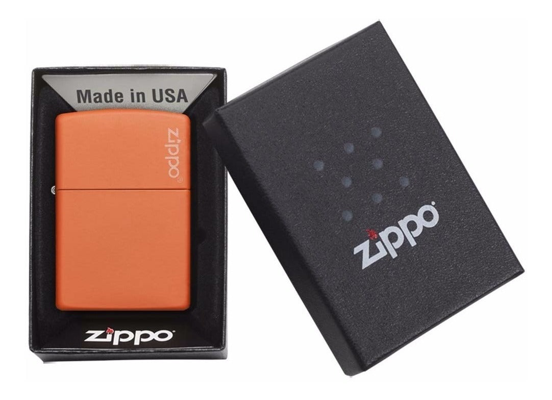 231ZL Zippo Naranja Mate con Logo