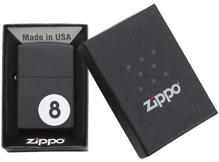 28432 Bola 8 negro mate Zippo
