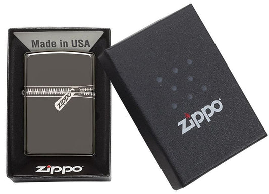 21088 Zippo negro con cierre